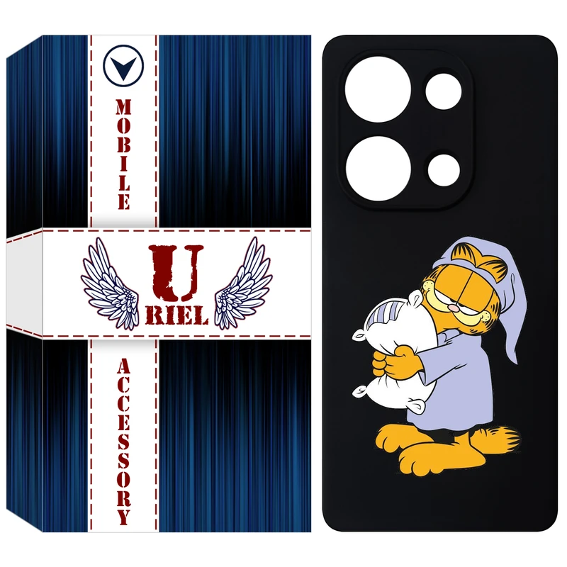 کاور یوریل مدل KSH کد 73 طرح گارفیلد خوابالو مناسب برای گوشی موبایل شیائومی Redmi Note 14S