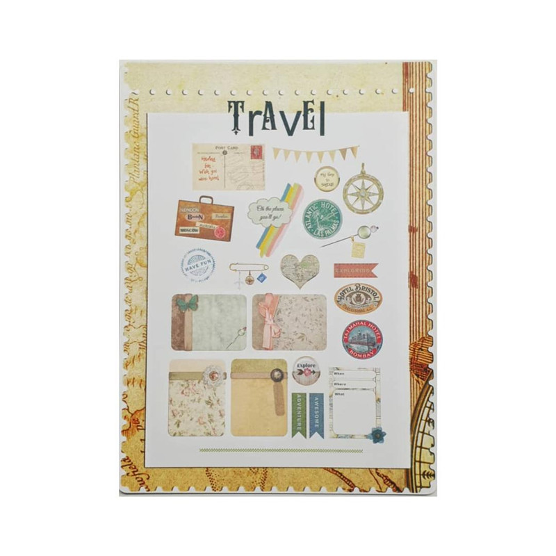 کارت پستال مدل مسافرتی اسکراپ بوک