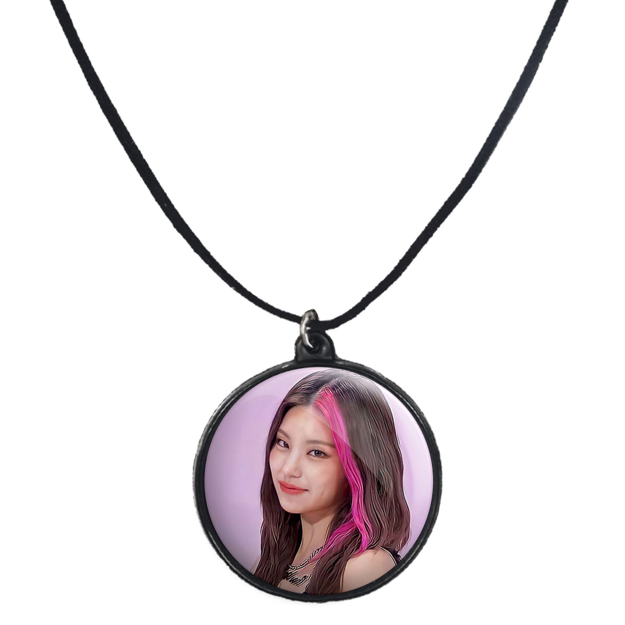 گردنبند پرمانه طرح گروه موسیقی ایتزی کد pmb.13209 مدل دو طرفه