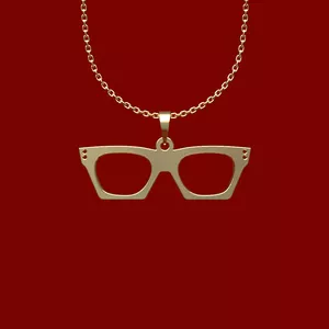 گردنبند طلا 18 عیار زنانه مدوپد مدل عینک کد Q2-1-1199
