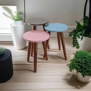 میز عسلی مدل لاین 323 کد 103 مجموعه سه عددی