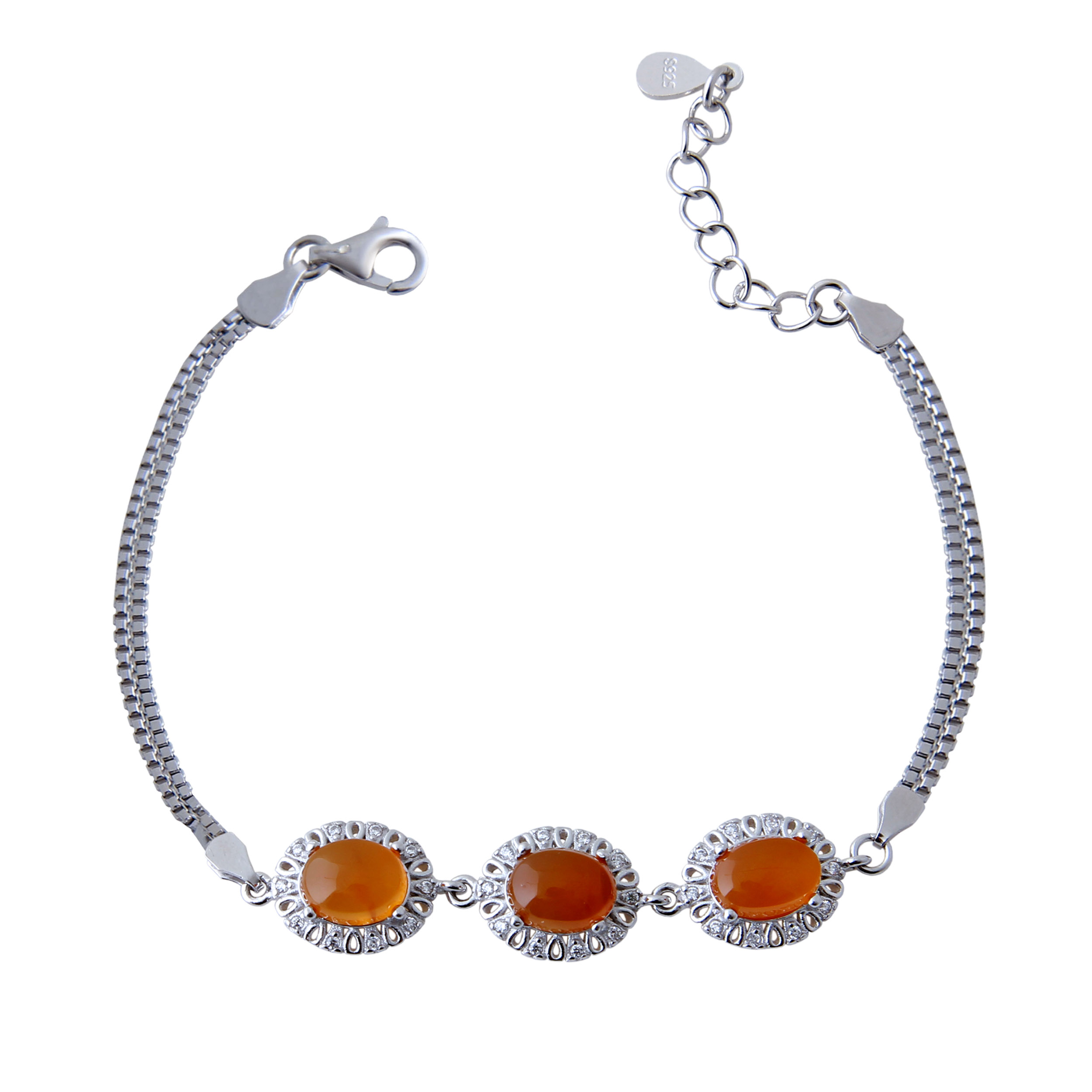 دستبند نقره زنانه بازرگانی میلادی کد DP_139