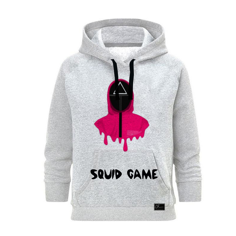 هودی زنانه مدل squid game کد B55 رنگ طوسی