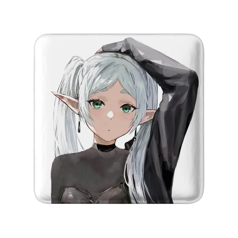 مگنت خندالو طرح انیمه فریرن (Frieren) مدل مربعی کد 32573