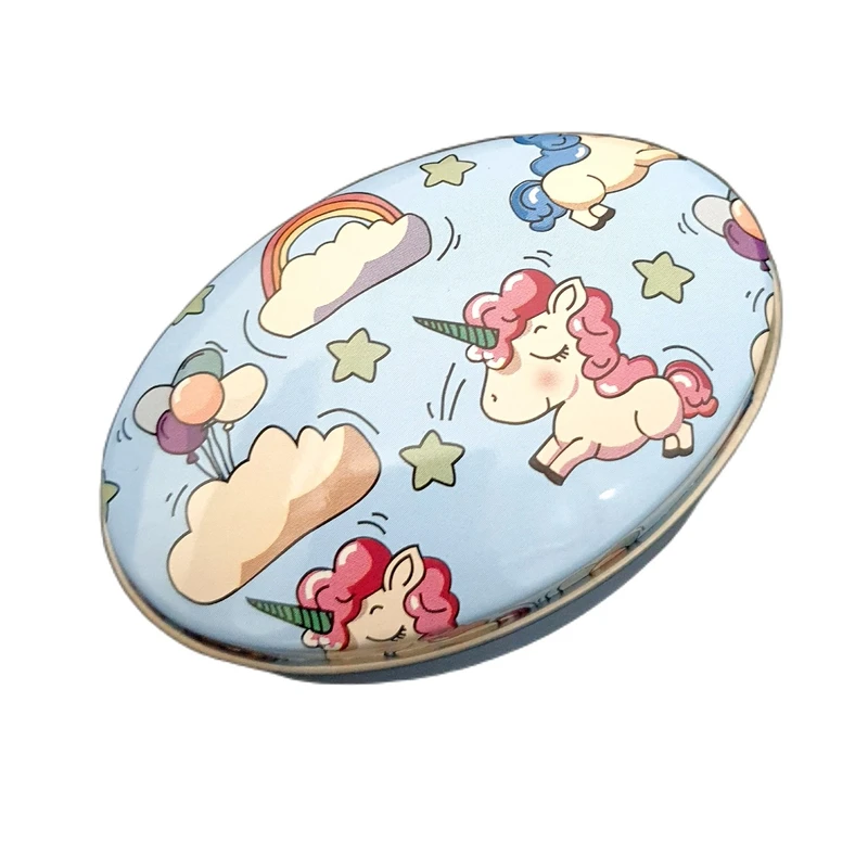 جعبه دکوری مدل قوطی فلزی طرح اسب تک شاخ کد 3