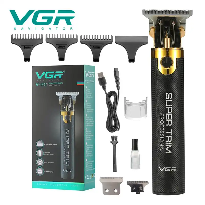 ماشین اصلاح موی سر و صورت وی جی ار مدل 082 به همراه تیغه یدک بسته 2 عددی