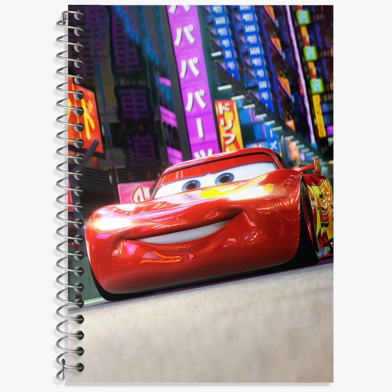 دفتر زبان 50 برگ خندالو مدل دو خط طرح ماشین ها (Cars) کد 36530