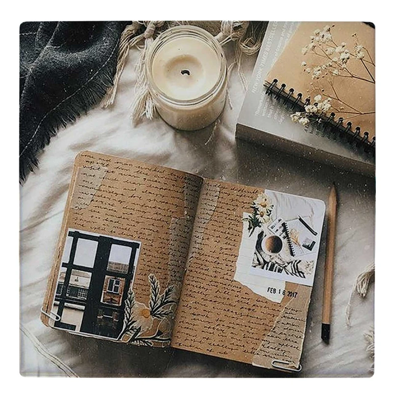 زیر لیوانی  طرح کتاب و شمع وارمر کد    5352539_3896