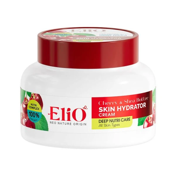 کرم مرطوب کننده دست و صورت الیو مدل گیلاس و شی باتر مناسب برای انواع پوست حجم 200 میلی لیتر