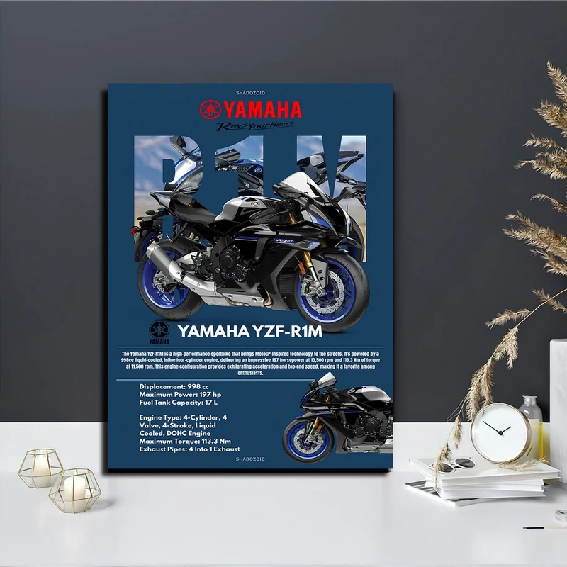 تابلو شاسی بکلیت طرح موتور یاماها YZF-R1M مدل SH-S10696