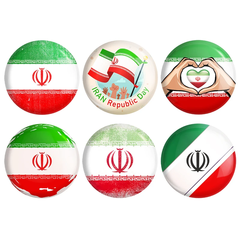مگنت خندالو طرح پرچم ایران کد 1496A مجموعه 6 عددی