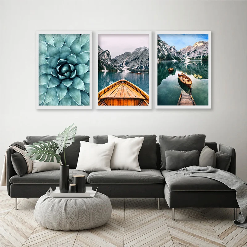 تابلو صبا طرح مدل دکوراتیو کد Ms512w مجموعه سه عددی