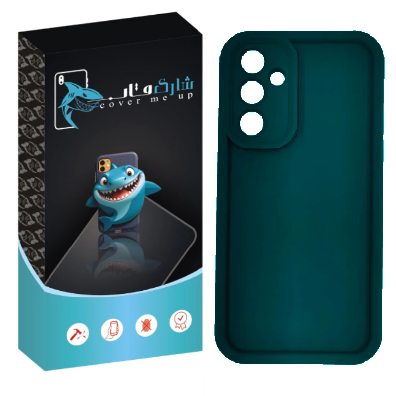 کاور شارک قاب مدل سیلیکونی سولید مناسب برای گوشی موبایل سامسونگ Galaxy S24 FE