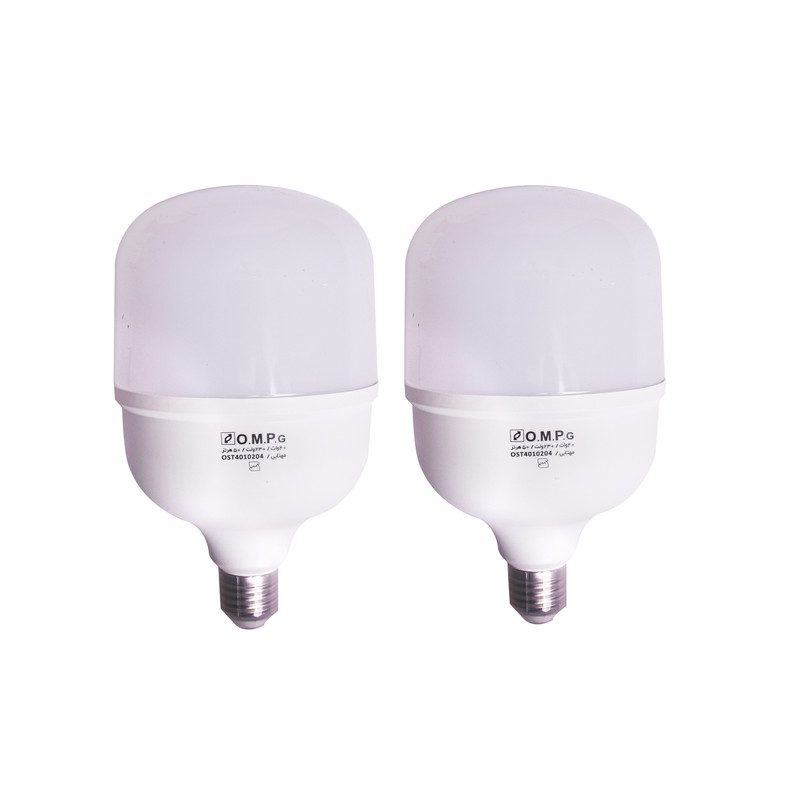  لامپ ال ای دی 30 وات امید پدیده مدل استوانه‌ای پایه E27 بسته 2 عددی