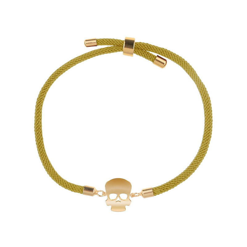 دستبند طلا 18 عیار زنانه مدوپد مدل جمجمه کد D14-10270