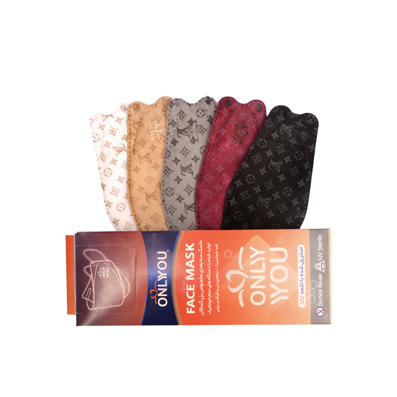 ماسک تنفسی اونلی یو مدل سه بعدی 405 LVmix بسته 25 عددی ماسک تنفسی اونلی یو مدل سه بعدی 405 LVmix بسته 25 عددی