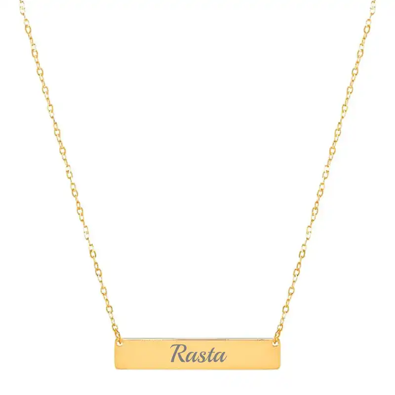 گردنبند طلا 18 عیار زنانه لیردا مدل اسم رستا