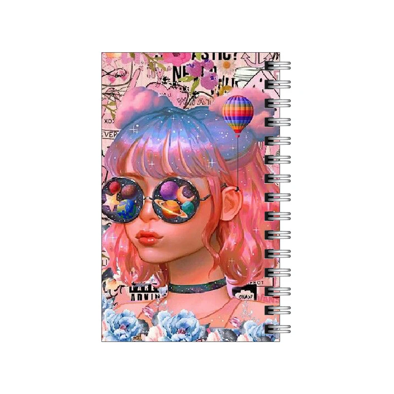 دفترچه یادداشت مدل to do list طرح دختر کهکشانی کد 2130101