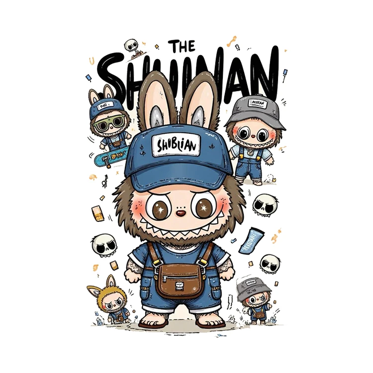 استیکر پارچه و لباس پاد آفرین مدل لبوبو کد 185