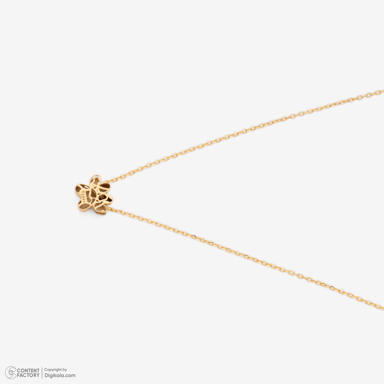 گردنبند طلا 18 عیار زنانه با زنجیر حلقه‌ای (فلامینگو) گلدم مدل PE147015 -  - 2