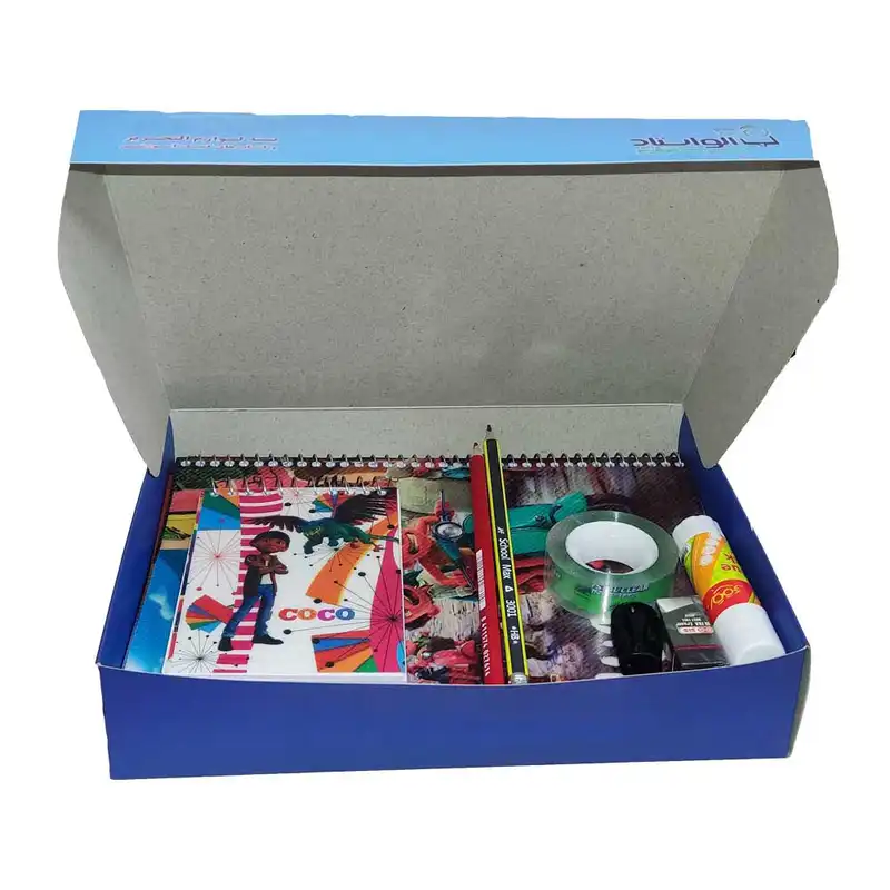 بسته لوازم التحریر الواستاد مدل میرال 4 پسرانه مجموعه 11 عددی