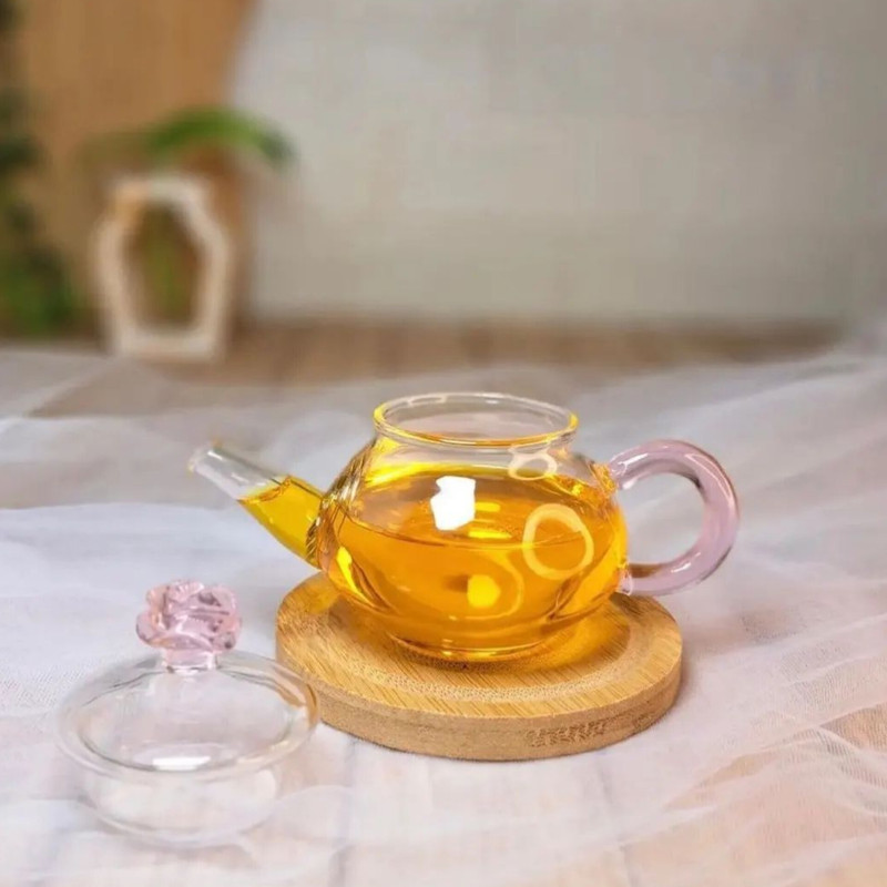 قوری زعفران مدل گل رز کد 21