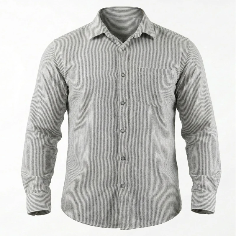 پیراهن آستین بلند یقه ایستاده مردانه مدل nd75