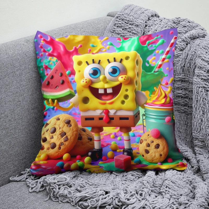 کوسن پاد آفرین مدل هدیه کودک باب اسفنجی طرح کودکانه  B935