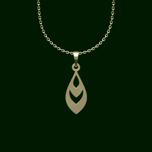 گردنبند طلا 18 عیار زنانه مدوپد مدل هندسی کد V2-1-1223