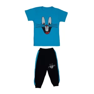 ست تی شرت و شلوارک دخترانه کد Z79