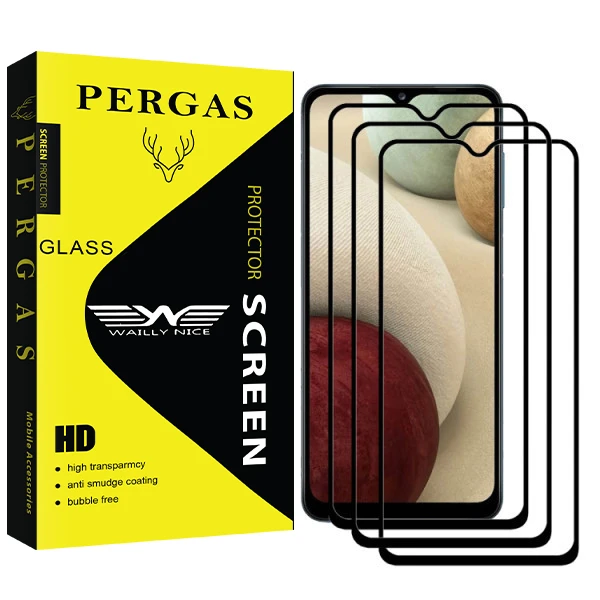 محافظ صفحه نمایش وایلی نایس مدل Pergas Glass مناسب برای گوشی موبایل سامسونگ A42 بسته سه عددی