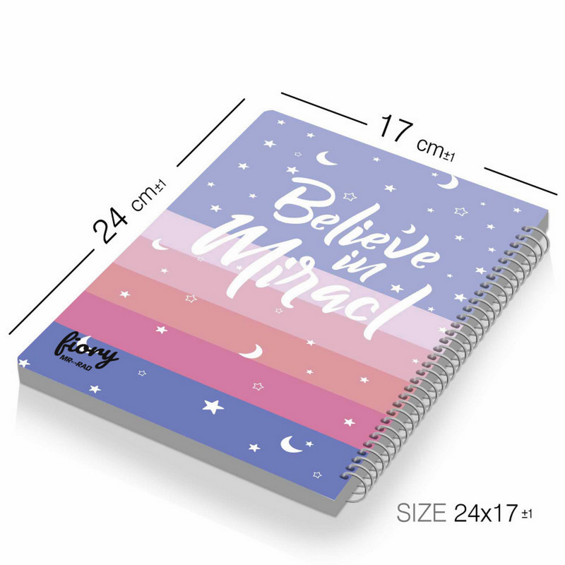 دفتر مشق مستر راد طرح ماه و ستاره کد fiory 2102 به همراه جامدادی