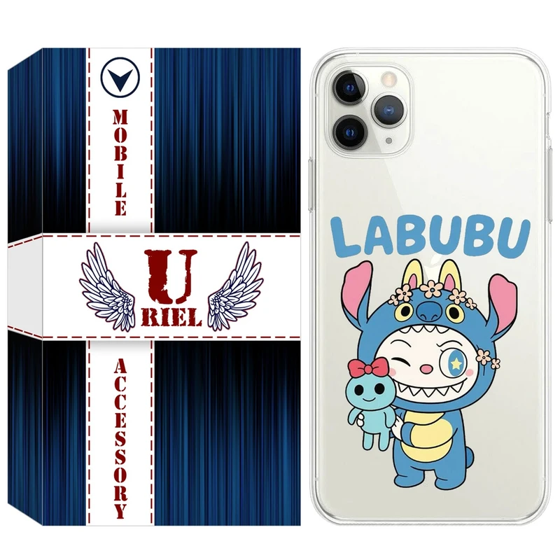 کاور یوریل مدل Clear کد 112 طرح لبوبو Labubu مناسب برای گوشی موبایل اپل iPhone 11 Pro Max