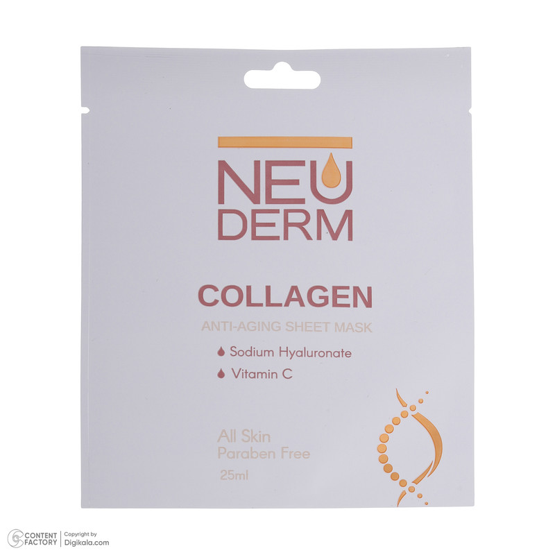 ماسک صورت نئودرم مدل Collagen حجم 25 میلی لیتر