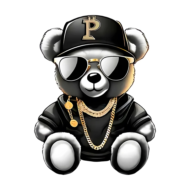 استیکر پارچه و لباس پاد آفرین مدل کارتونی طرح خرس تدی کد S3551