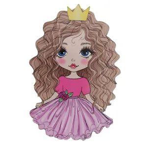 تاپر تزیین کیک مدل دختر موفرفری