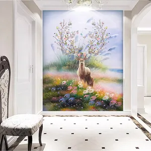 پوستر دیواری سه بعدی مدل نقاشی گوزن DRVF1042