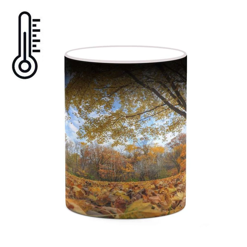 ماگ حرارتی کاکتی مدل منظره پاییزی کد mgh18596