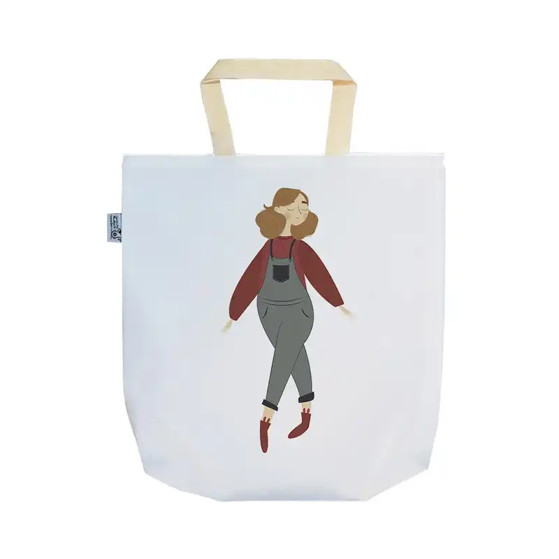 ساک خرید ترمه طراحان ایده مدل دختر شاد کد dni001