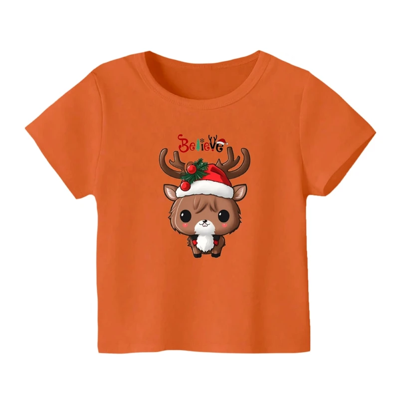 تی شرت آستین کوتاه بچگانه مدل گوزن کریسمس کد 5