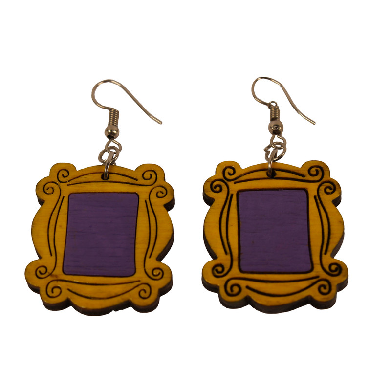 گوشواره دخترانه مدل سرهه طرح سریال فرندز کد 08