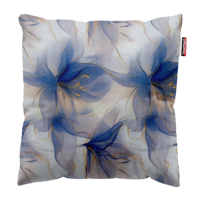 کوسن پاد آفرین مدل مینیمال طرح گل و برگ کد PK403480 سایز 40*40 سانتی متر