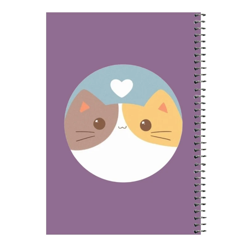 دفتر مشق 80 برگ اس جی مدل گربه کد۱     