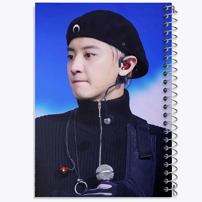 دفتر مشق 50 برگ خندالو مدل پارک چانیول گروه اکسو EXO  کد 13314