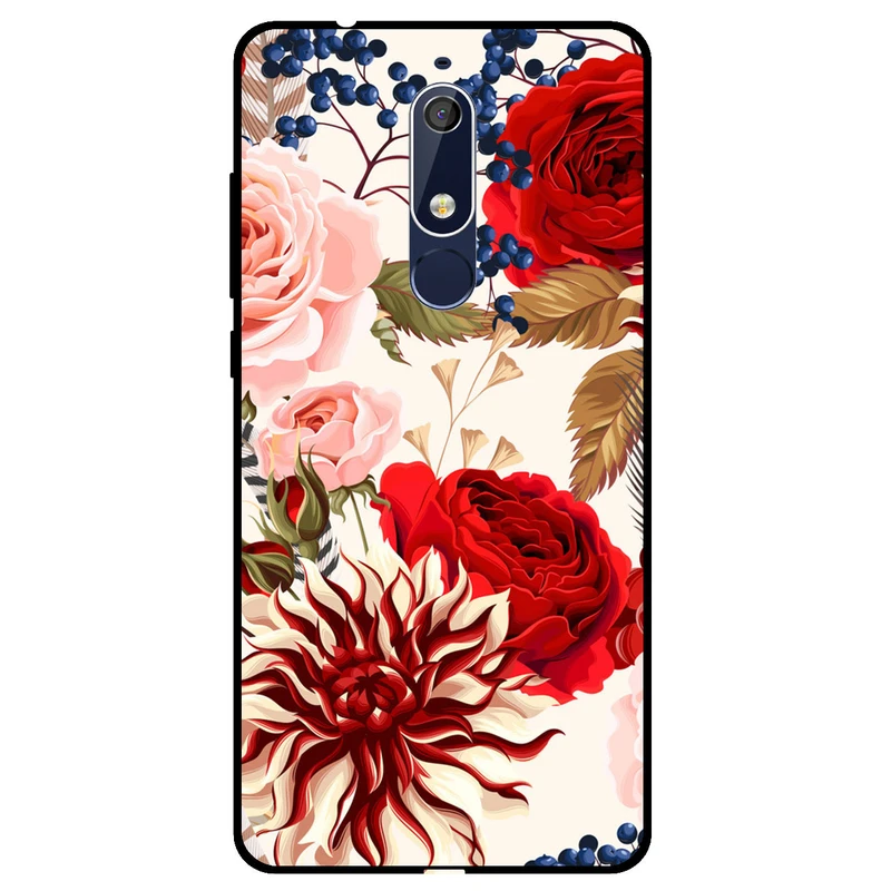 کاور مگافون طرح گل مدل 7350 مناسب برای گوشی موبایل نوکیا 5.1      