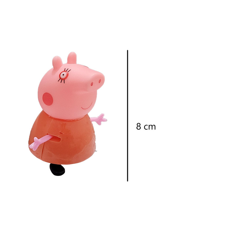 فیگور طرح پپاپیگ مدل Happy pig کد 200 مجموعه 6 عددی