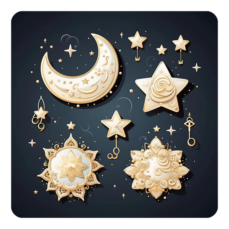 مگنت کاکتی طرح ماه و ستاره مدل mp55180