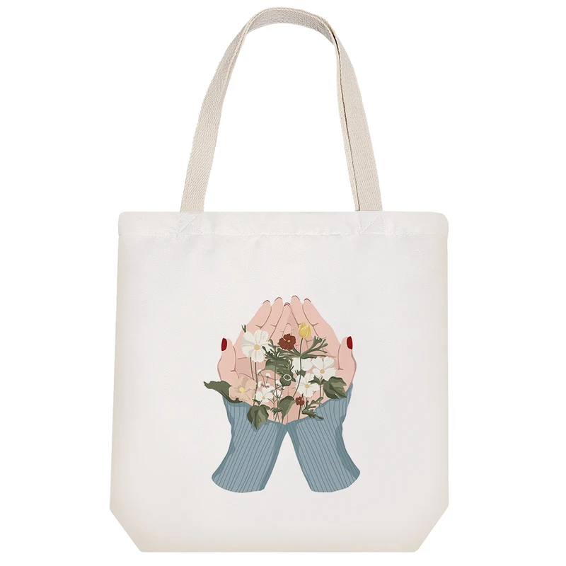 ساک خرید خندالو طرح دست و گل کد 3601