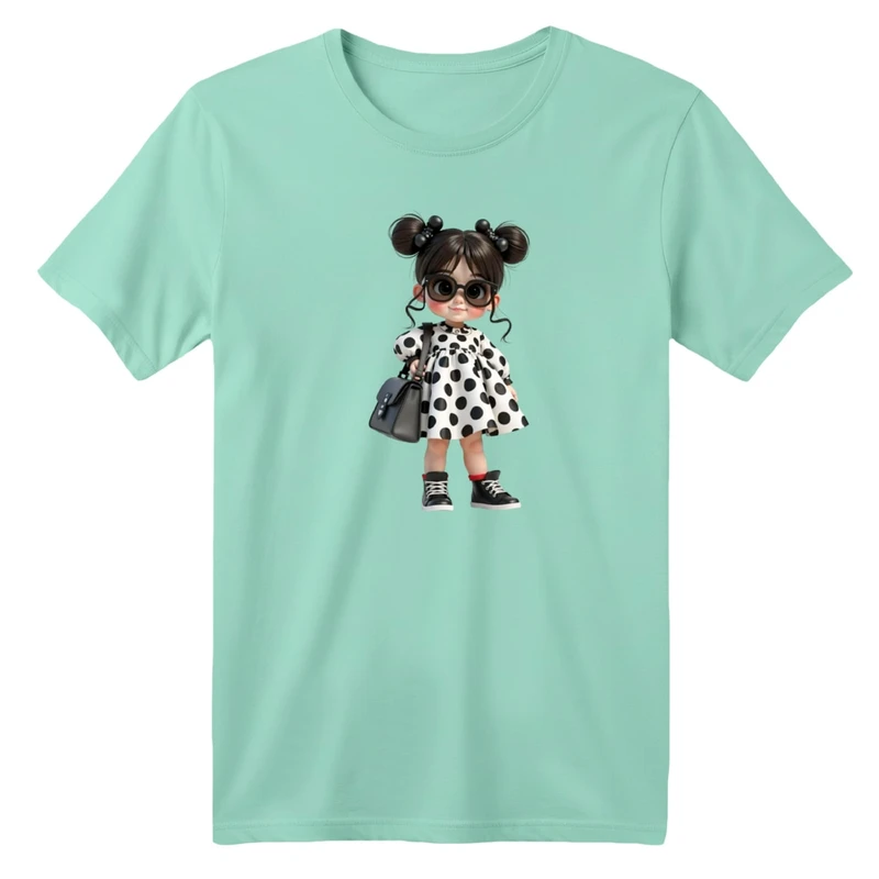 تی شرت آستین کوتاه بچگانه مدل دخترک کد 1