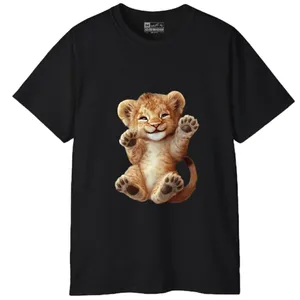 تی‌شرت آستین کوتاه مردانه پاد آفرین مدل حیوانات بچه شیر کد 1848